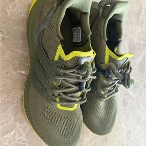 Adidas Ivy Park Olive Green Sneakers with Yellow Accents